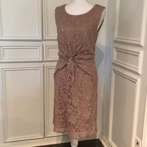 Lace overlay dress
